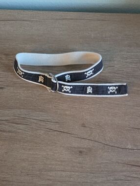 Kids Ralph Lauren Black Teddy Bear Skull & Crossbones Webbing Belt 6m